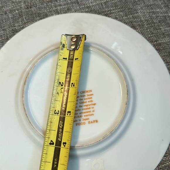 VINTAGE ART OF CHOKIN 24K GOLD EDGED 6” PLATE WITH FLOWER DESIGN two pla… - Picture 8 of 10